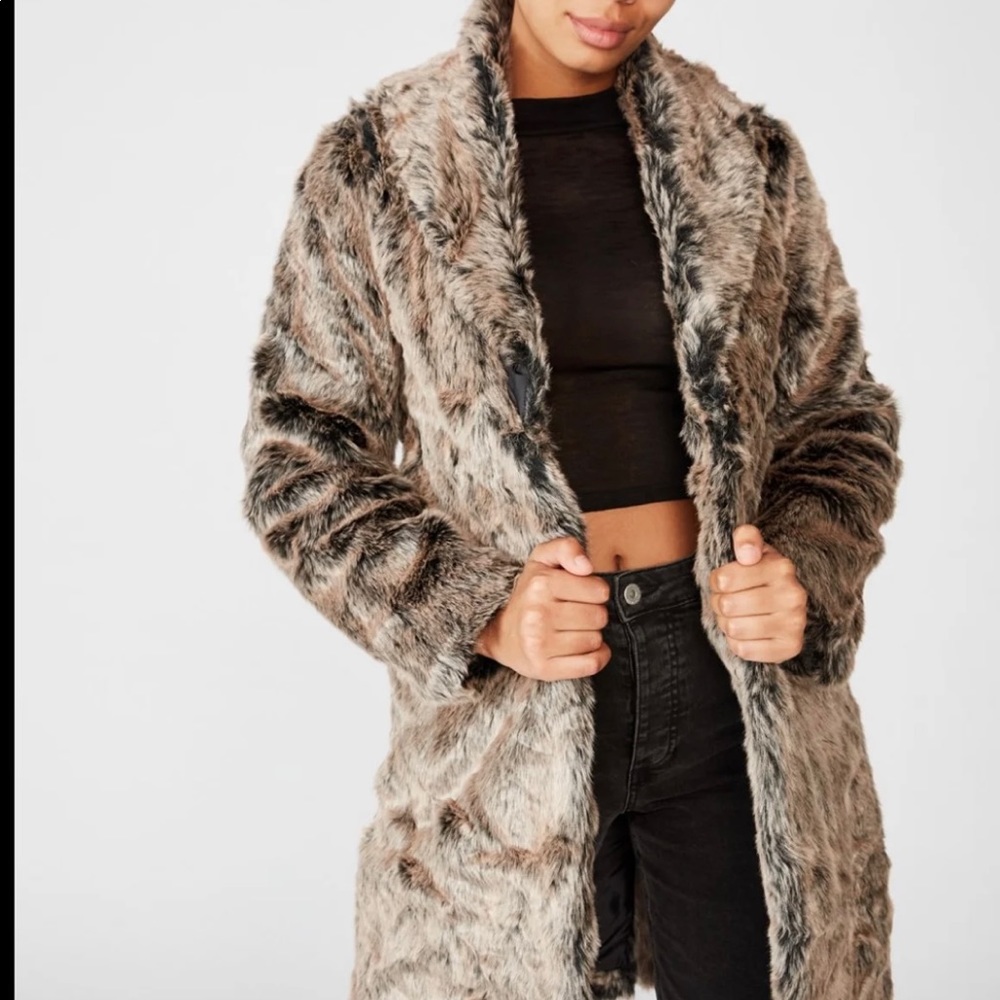 Cotton On Faux Fur Coat